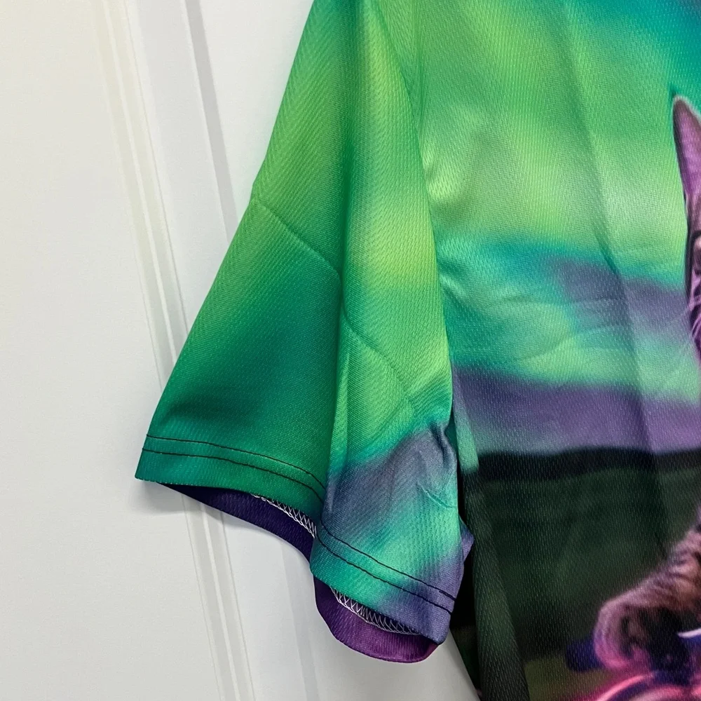 NWT Retro Space Cat T-shirt on Bike, Various Sizes